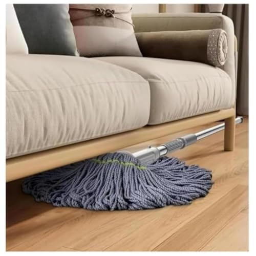 Image of Twist Mop with Long Handle | Super Absorbent Microfiber Floor Cleaning Mop | Easy Twist Wringing Wet & Dry Cleaner for Tile, Marble, Granite & Wooden Floors | Home, Kitchen & Bathroom Cleaning
