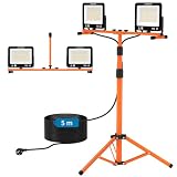 AUTOUTLET Faretto da Cantiere con Treppiede 200W 19000LM,3000/5000/6500K