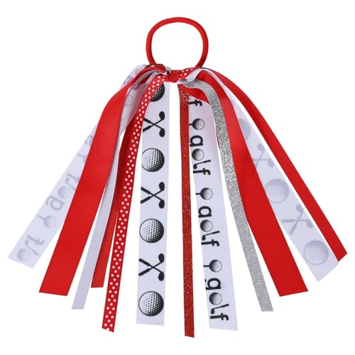 Girls Golf Hair Ties Accessories, Ponytail Holder Hair Streamer Elastic