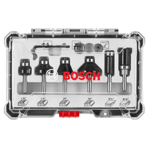 Image of Bosch RBS006TES 6 pc. Carbide-Tipped Trim and Edging Router Bit Set