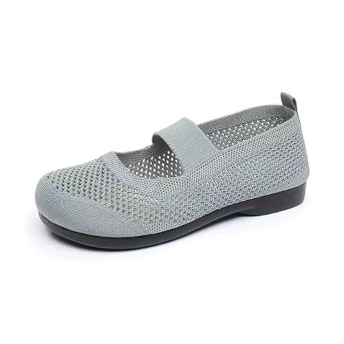 Women's Orthopedic Walking Flats, Arch Support Round Toe Elastic Band Flats, Comfortable Casual Slip-ons Shoes