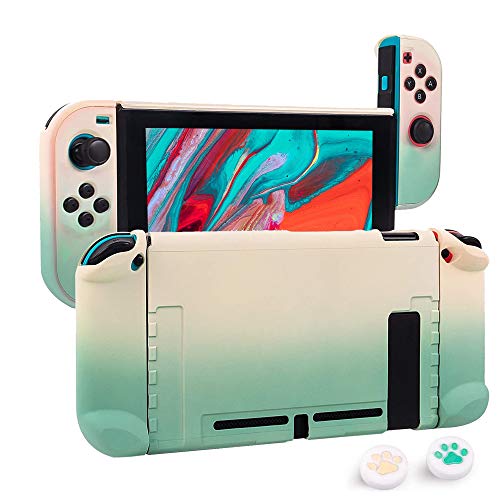 Upgraded Dockable Case for Nintendo Switch, FANPL Protective Case Cover for Nintendo Switch and Joy Con Controller with 2 Cat Paw Thumb Grips Upgraded Dockable Case for Nintendo Switch, FANPL Protective Case Cover for Nintendo Switch and Joy Con Controller with 2 Cat Paw Thumb Grips