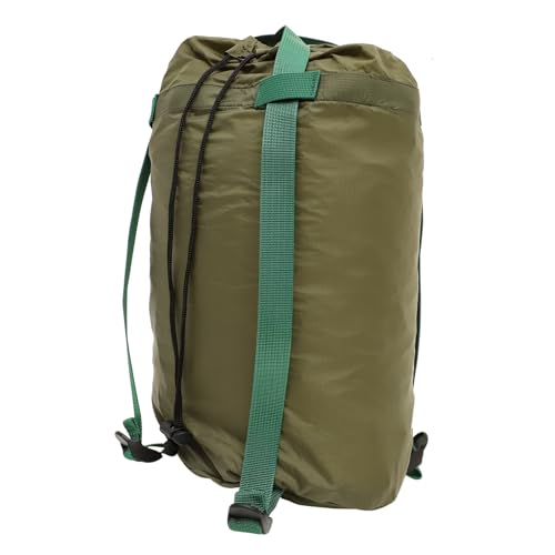 Toddmomy Portable Drawstring Compression Bag for Clothes and Sleeping Bags Lightweight Outdoor Storage Sack for Camping and Hiking Green