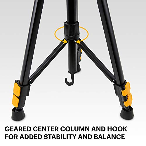 Kodak Photogear 62" Lightweight Tripod | Compact 3-Section Flip-Lock Aluminum Tripod Adjusts 22”-62”, Quickrelease Plate, Smartphone Adapter & 1/4” To 3/8” Screw, Bubble Level, Carry Case, E-Guide #TOP5