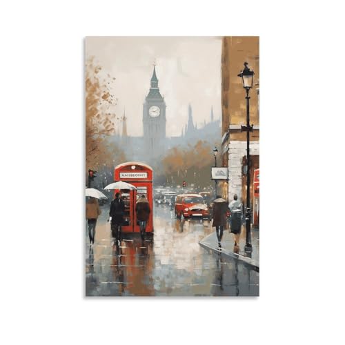 Toile imprimée Londres HEBVNJF pour habiller un mur de salon vide