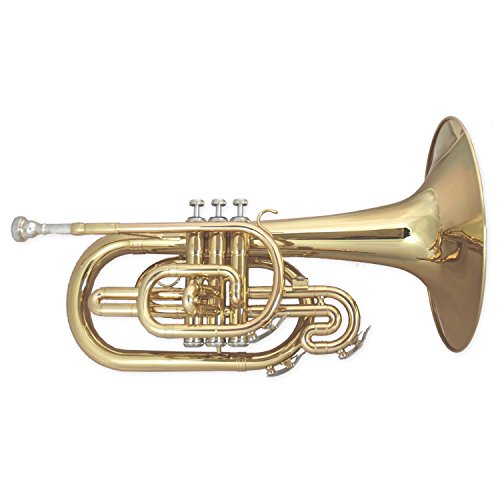 Soundman® TMF-147 Mellophone in F (3 stainless steel pistons) + Accessories + Mouthpiece + Case