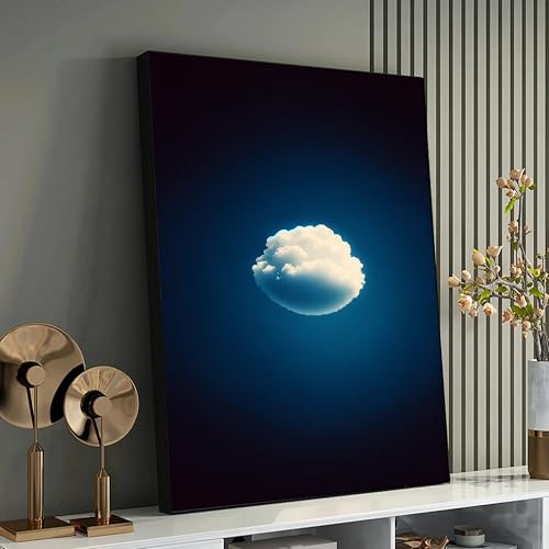 Impression sur toile grand format azur intense art contemporain XBTYKPB