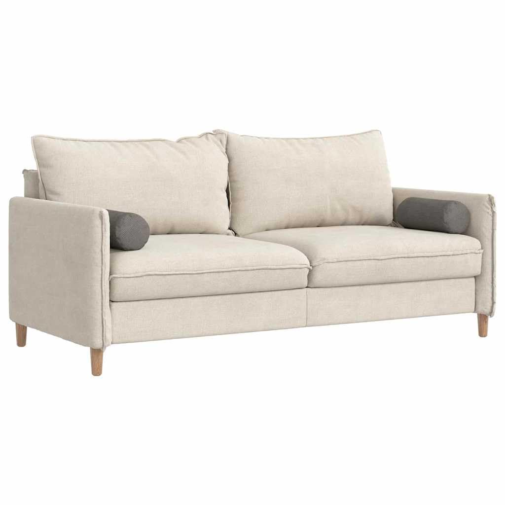 Poduszki bolster zestaw 2 szt., jasnoszare, Ø 15 x 40 cm, z miękkiego materiału sztruksowego, cylindryczne, do salonu, sypialni, komfort wewnątrz