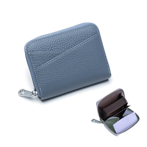 [TOEDNNQI]ミニ財布 カードケース レディース 小さい コンパクト ボックス型小銭入れ じゃばらミニウォレッ かわいい 小さめ 小銭入れ 誕生日プレゼント ギフト (デニムブルー)