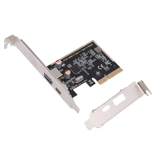 Tarjeta PCIe de 5 Gbps actualización USB versátil Tipo C Tipo A para PC de escritorio negro 6