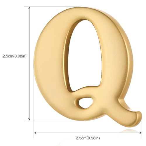 Image of HONEY BEAR Mens Womens Initial Alphabet Letter Lapel Pins Collar Badge Brooches for Business Wedding Graduation Gift Matte Gold 0.59 inches
