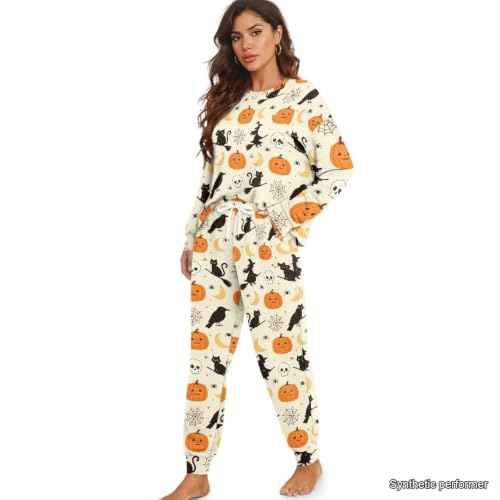 Image of Womens Lounge Set Long Sleeve Soft Pajama Sets