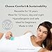 Lena Sensitive Menstrual Cup Large – Reusable Period Cup for Heavy Flow – Soft, BPA-Free, Medical-Grade Silicone, Comfortable, Leak-Free Protection (Up to 12 Hours), Clear