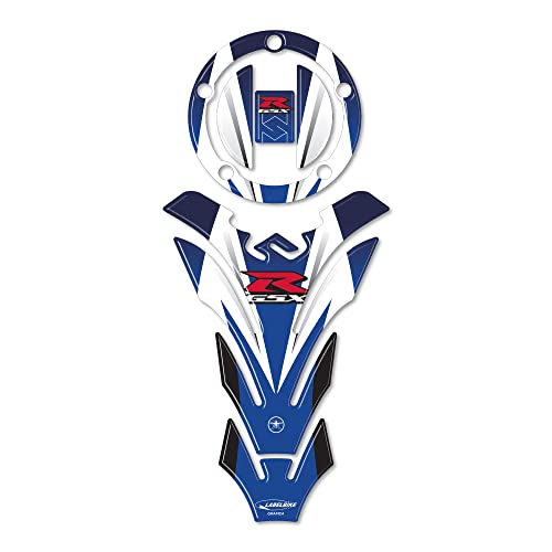 Éviter Rayures Réservoir Suzuki GSXR Autocollants 3D Protections Résine Labelbike Bleu