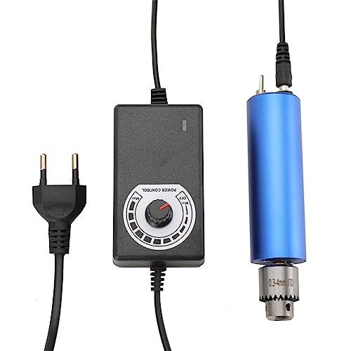 SUDEG Elektro-Mini-Bohrstift,DIY Handbohrer Elektrisch, Mini Bohrmaschine mit EU Netzteil für Schmuck Jewellery Making,13000 U/min,Futterspannbereich: 0,3-4 mm