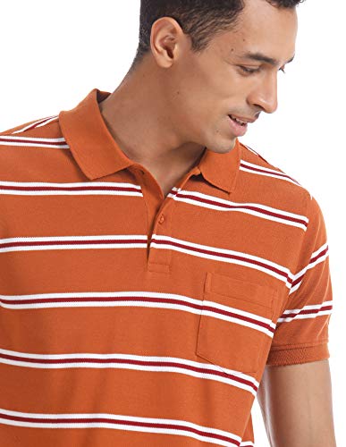 Image of Ruggers Men's Striped Slim fit T-Shirt (281531683 Rust S HS