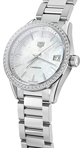 Tag Heuer Carrera Quartz Diamond White Mother of Pearl Dial Ladies Watch WBK1316.BA06522