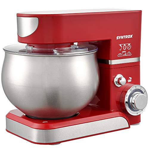 KM-5.0L Basic Red Küchenmaschine Knetmaschine, Edelstahl-Behälter, 5 Liter, rot