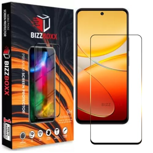 Image of Compatible With Vivo T4x 5G Tempered Glass Screen Protector Guard With Precise Edges - High Definition, Easy Install, Anti-Fingerprint Screen Guard (vivo T4x, 6.78 inch) - Pack of 1