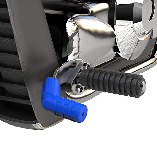 ROMASO Motorcycle Shift Lever Cover,Shift Cover,Flexible Rubber,Anti-Slip Stripes Design,Universal Blue(Pack of 2)