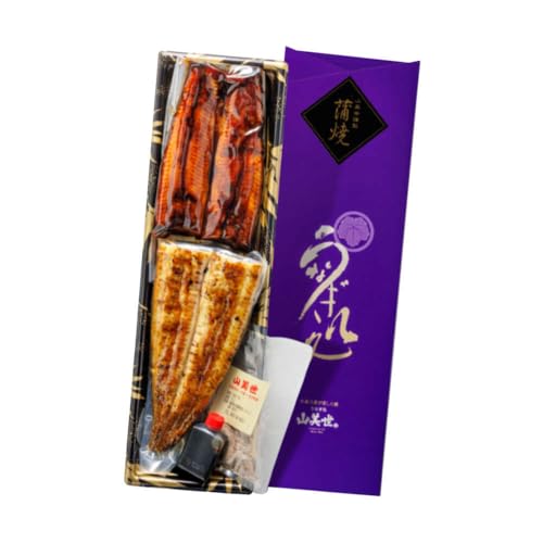 [3回定期便]うなぎ老舗専門店のパリっとふっくら 紅白うなぎ 蒲焼・素焼半身 (真空パック/秘伝のタレ・藻塩付き)