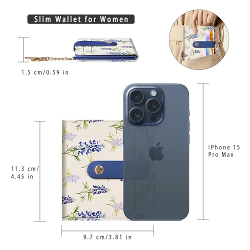 Airkit Small Wallets Woman RFID Blocking PU Leather Credit Card Holder - Card Wallets for Women - with Zipper Coin Purse - Keychain Wallet with ID Window - Stylish Print Pattern — view 5