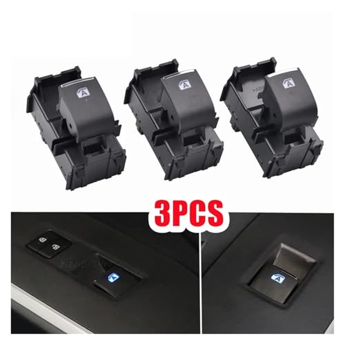 Interruptor de ventanilla única elevalunas eléctrico coche con luz LED 2