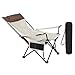 WOLTU Campingstuhl klappbarer Klappstuhl Angelstuhl Leichter Strandstuhl Faltstuhl mit Lehne Getränkehalter Aufbewahrungstasche 150 kg belastbar Beige