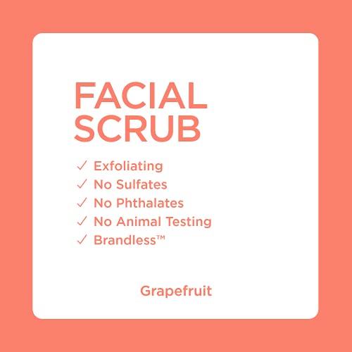Brandless Grapefruit Facial Scrub | Exfoliating Without Microbeads | Carica Papaya & Pineapple Fruit Extract | For All Skin Types | Paraben, Phthalate, Sulfate, Cruelty Free | Gluten Free | 5 Fl Oz #TOP2