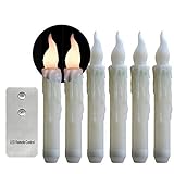 ✔Super Lange Batterielebensdauer: Die Batteriekerzen werden von 2 x AA-Batterien mit Flicker-Effekt betrieben (Batterie nicht enthalten), Batterien halten voraussichtlich ca. 120 Stunden (weit mehr als die Verwendung von AAA-Batterien).