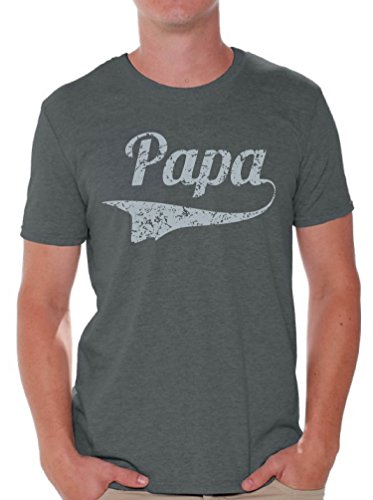 Awkwardstyles Papa T-Shirt Best Shirt Charcoal L