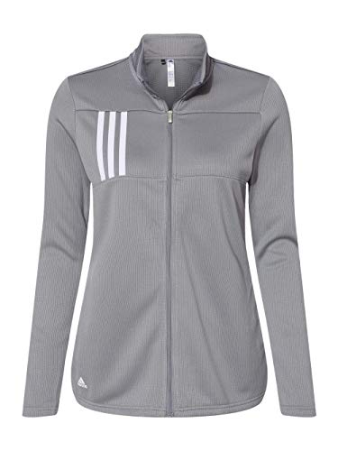 Chaqueta deportiva adidas de punto doble y cremallera integral con 3 bandas mujer