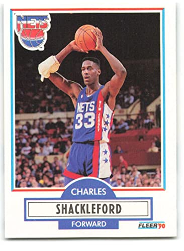 1990-91 FLEER #122 CHARLES SHACKLEFORD NEW JERSEY NETS BASKETBALL OFFICIAL TRADING CARD OF NBA
