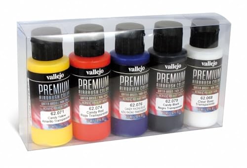 Vallejo 062104 - Farbset, Candy-Farben, 5 x 60 ml