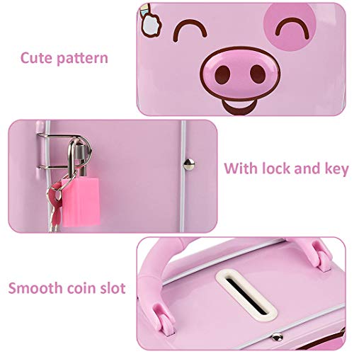 Mini Piggy Bank, Kids Iron Box Coin Bank Makes A Perfect Unique Gift, Nursery Décor, Keepsake Or Savings Money Bank For Boys And Girls 3-12 Years - Pink #TOP5