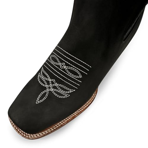 Men's Square Toe Ankle Western Boots4