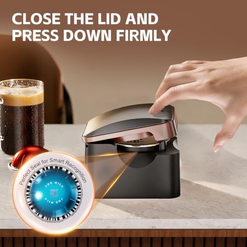 Image of Reusable Vertuo Pods Refill Kit for Nespresso, NO PODS | 100pcs Aluminum Foil Seals Lids, Press-to-Seal Design, Fits Vertuoline Next Plus Machine