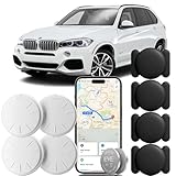 GPS Tracker for Vehicles, 4PCS Real Time Tracker Device for Vehicles, Work with Find My (iOS Only), MINI Magnetic Car Tracker Device Hidden, Waterproof Car Tracker