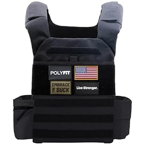 POLYFIT (Fortify) Weighted Vest for Strength and Endurance Training, Rucking, Fitness Workouts, Running, WODs