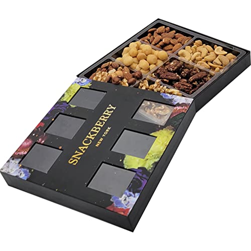 Nuts Gift Basket, Gourmet Snack Box,in Window Box, Gift Set For Fathers Day, Christmas, Birthday Party, Care Package, Sympathy, Healthy Gift, Gift for Men and Women. Kosher - Snackberry