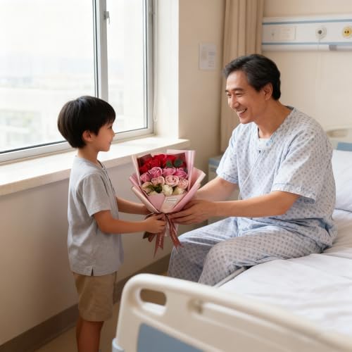 【母の日 プレゼント】グラデーション ソープフラワー バラ18本 手作りロマンチックブーケ 枯れない造花 花粉なし 結婚記念日 母の日 父の日 敬老の日 彼女 先生 感謝 お礼 父親 母親 誕生日 敬老の日 贈り物 卒業式 結婚祝い 退職祝い 発表会 開店祝い 退院祝い インテリア バラ花束 [4]