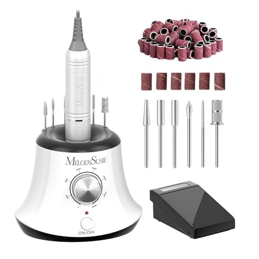 MelodySusie 30000 rpm Professional Nail Drill-Scarlet, High Speed, Low Heat, Low Noise, Low Vibration, Portable Electric Efile Drill for Shaping, Buffing, Removing Acrylic Nails, Gel Nails