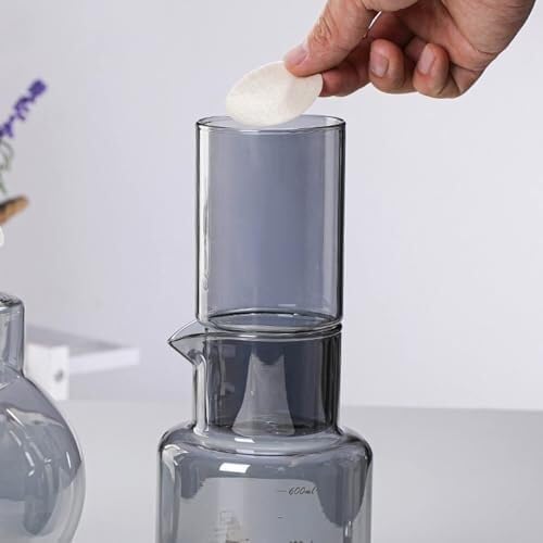 Cold Brew Drip Tower Coffee Maker with Adjustable Water Flow, Glass Pot for Smooth Cold Extraction, Ideal for Home Cafes