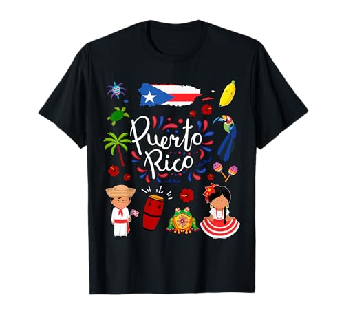 Puerto Rican Culture Outfit Idea Puerto Rico Flag kids T-Shirt
