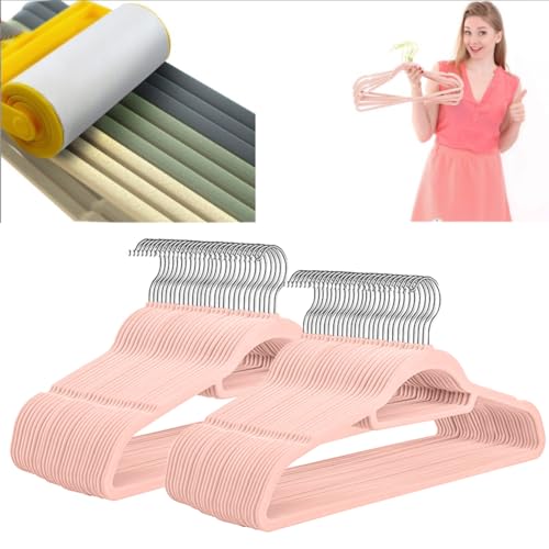 Rutschfeste Samt-Kleiderbügel, platzsparende Kleiderbügel mit maximalem Halt, ideal für Schrankfilz-Design für optimale Kleidungspflege