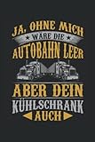 Ja Ohne Mich Wäre Die Autobahn Leer Aber Dein Kühlschrank Auch: Lustige Trucker Notizbuch Für Tabelle Lkw Fahrer Lkw Liebhaber Geschenke A5, 120 Seiten