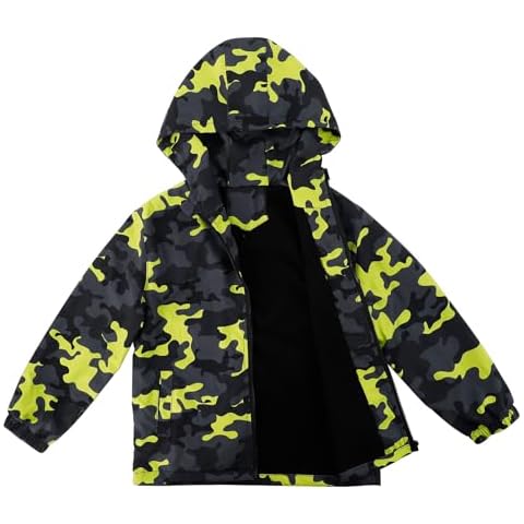 LACOFIA Boy's Waterproof Fleece Jacket Cover