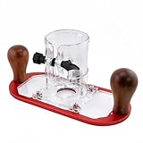 TONIXY 1 Packung Oberfräsen-Neigungsbasis für Laminate, Aluminiumlegierung, Elektrofräswerkzeug Teil mit Holzgriffen, Holzbearbeitungsschneider, Trimmer-Maschinen-Zubehör für Rt0700C (rot)