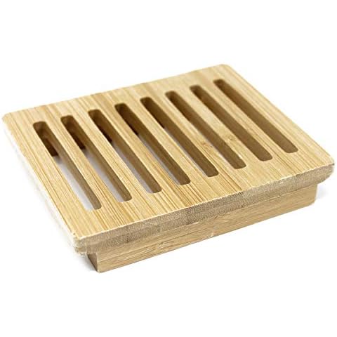 YKW Gifts Crafted Wooden Soap Dish/Dishes - Sustainably Sourced Hemu Wood (Box) Cover