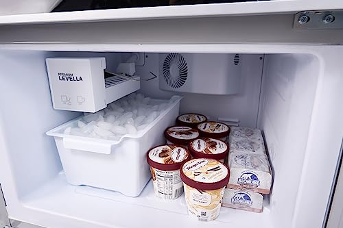 Premiumlevella Prfim1256Dx Single Glass Door Merchandiser Refrigerator-Freezer With Automatic Ice Maker Display Beverage Cooler-12.5 Cu Ft-Silver #TOP5